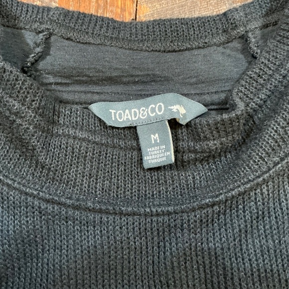 Toad & Co Byrne Shift Dress Women’s Size M | Black Organic Cotton Recycled Blend - Picture 4 of 7